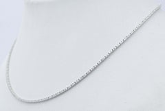 Diamonds, 18 Karat White Gold Tennis Necklace.