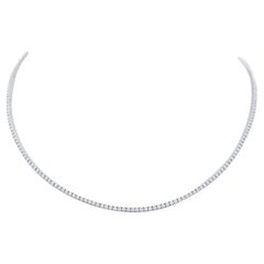 Diamanti, collana Tennis in oro bianco 18 carati