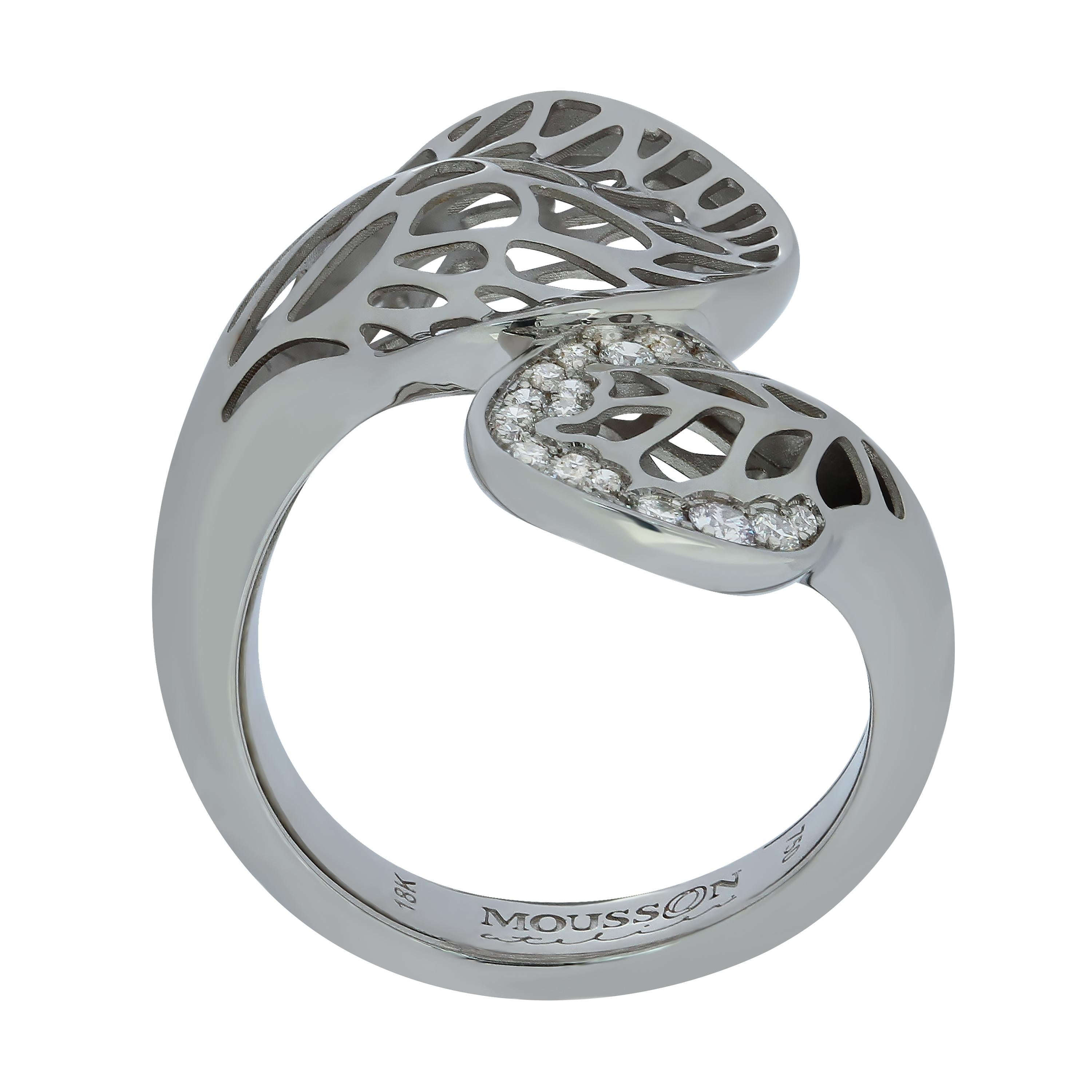 Diamonds 18 Karat White Gold Tree Mushroom Ring
We present to your attention a Ring from our Tresure Forest Collection in the form of a tree mushroom. White 18 Karat Gold Ring has an abnormal deeply cracked shape, which was created, inspired by this