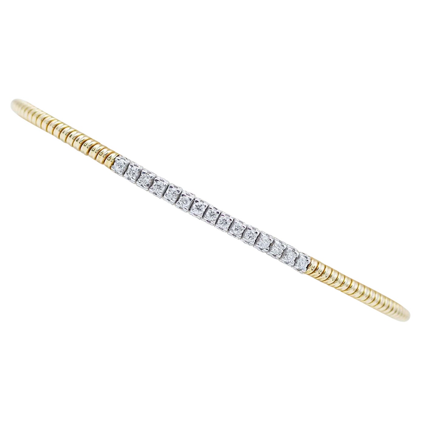 Diamanti, Bracciale in oro giallo e bianco 18 carati