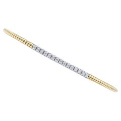 Diamanti, Bracciale in oro giallo e bianco 18 carati