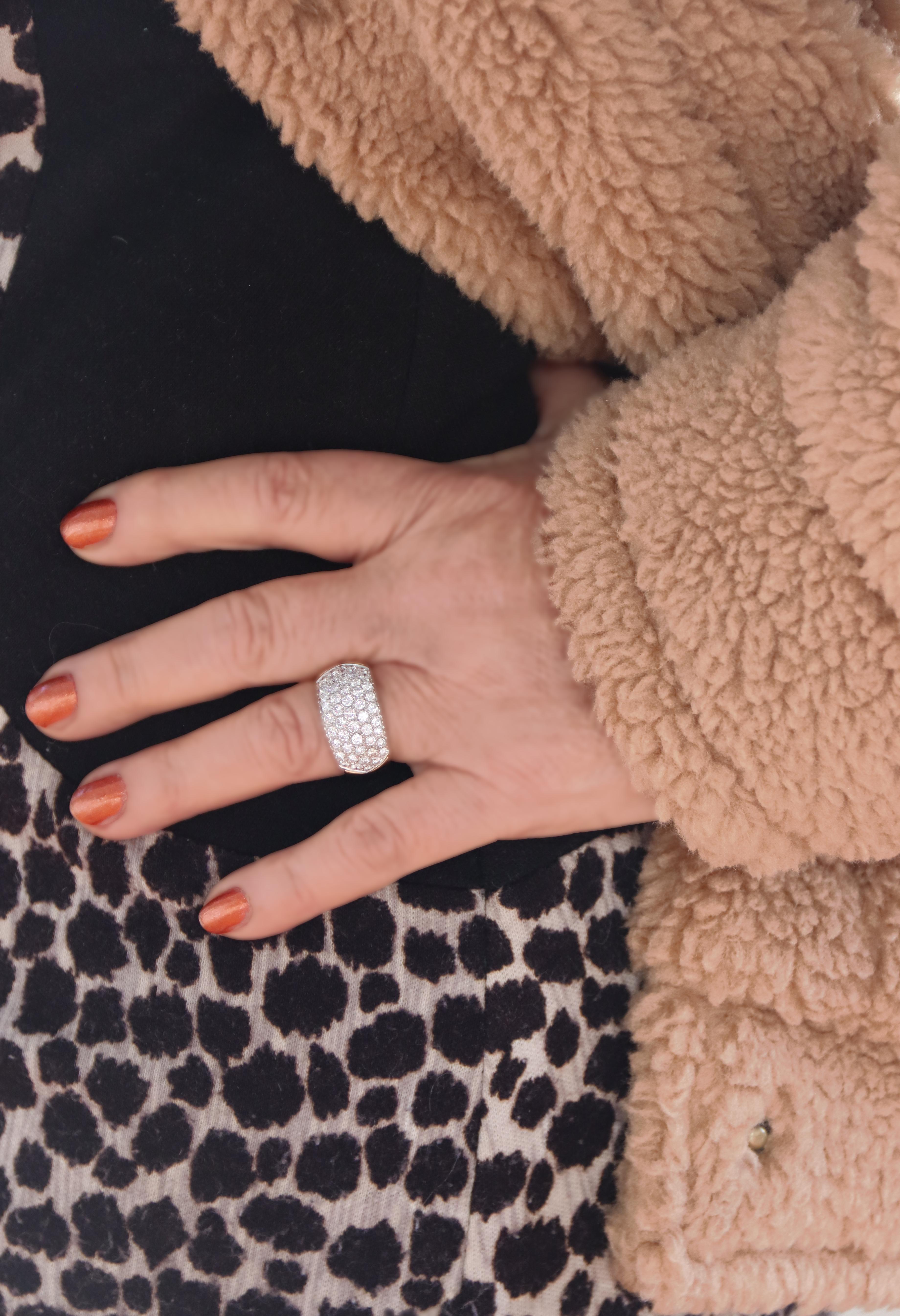 Diamanten 18 Karat Gelbgold Band-Ring im Angebot 4