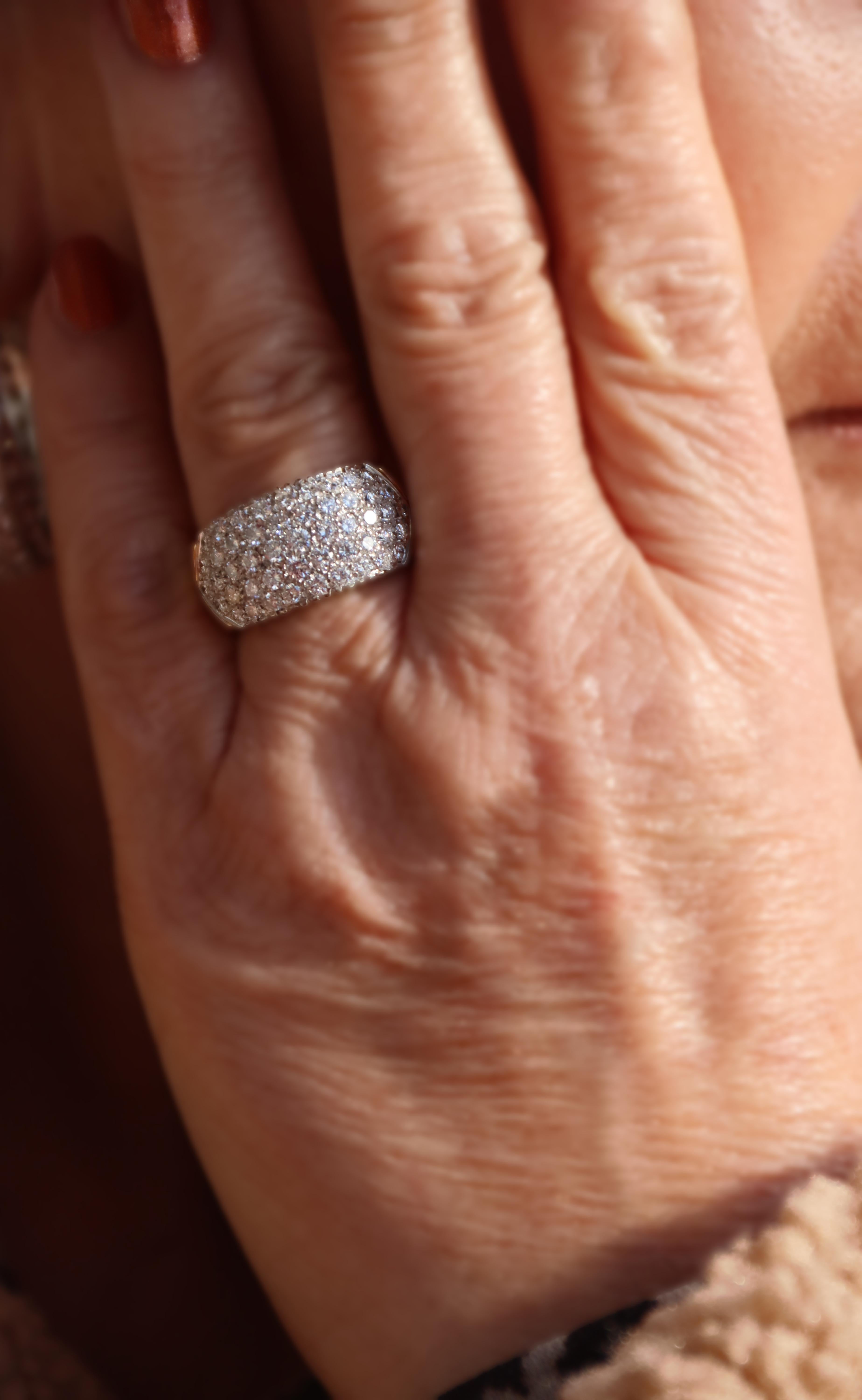 Diamanten 18 Karat Gelbgold Band-Ring im Angebot 6