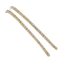 Diamantes, Pulsera Moderna de Oro Amarillo de 18 Kilates.
