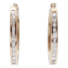 Diamonds, 18 Karat Yellow Gold Modern Earrings