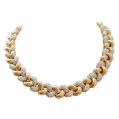 Diamonds, 18 Kt Yellow Gold Necklace.