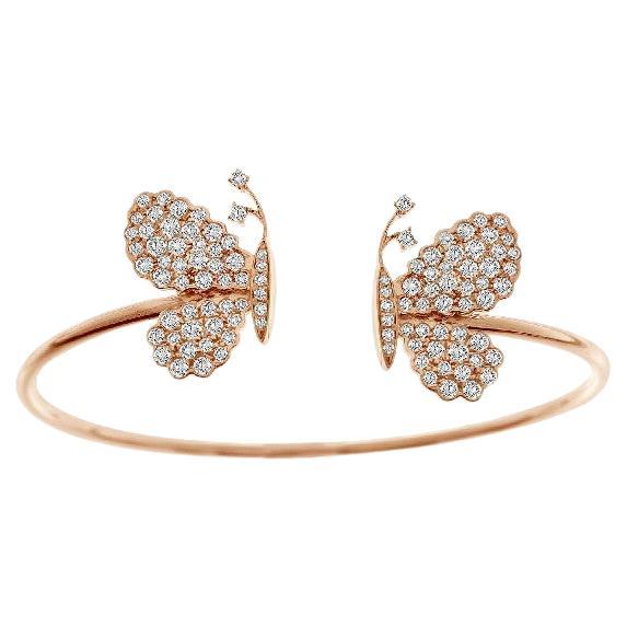 Diamanten  & 18K  Rose Gold Schmetterlingsarmband