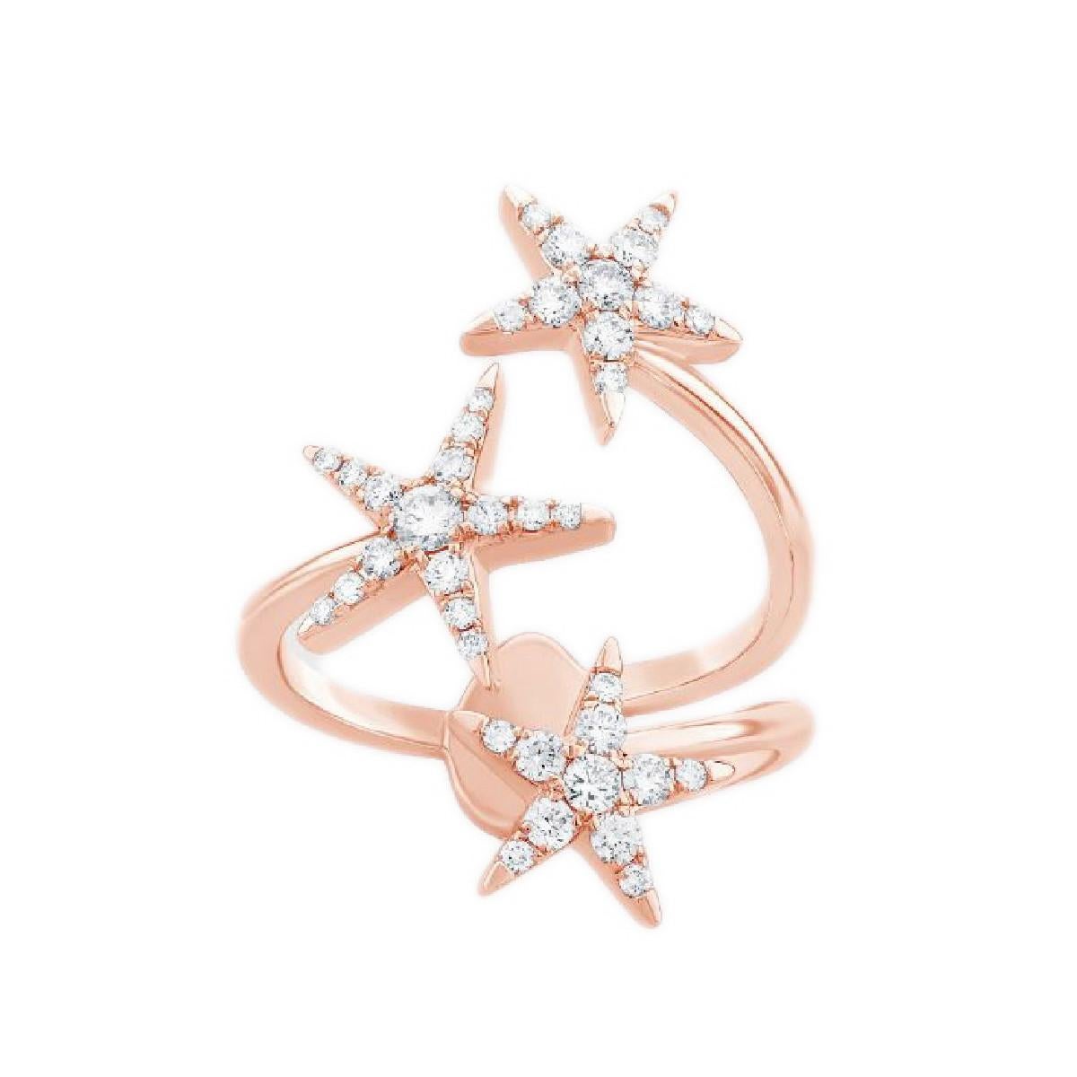 Diamonds, & 18K Rose Gold Destinée Ring
Destinée Collection... everyday wearable star pieces 
Irama Pradera is a dynamic and outgoing designer from Spain that searches always for the best gems and combines classic with contemporary mounting and