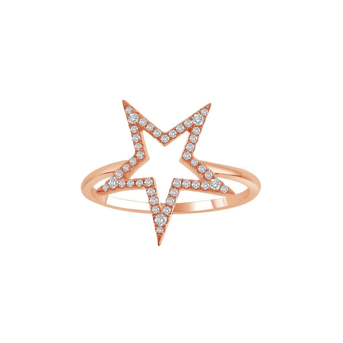 Brilliant Cut Diamonds  & 18K  Rose Gold Destinée Ring For Sale