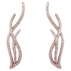 Diamonds & 18K Rose Gold Earrings