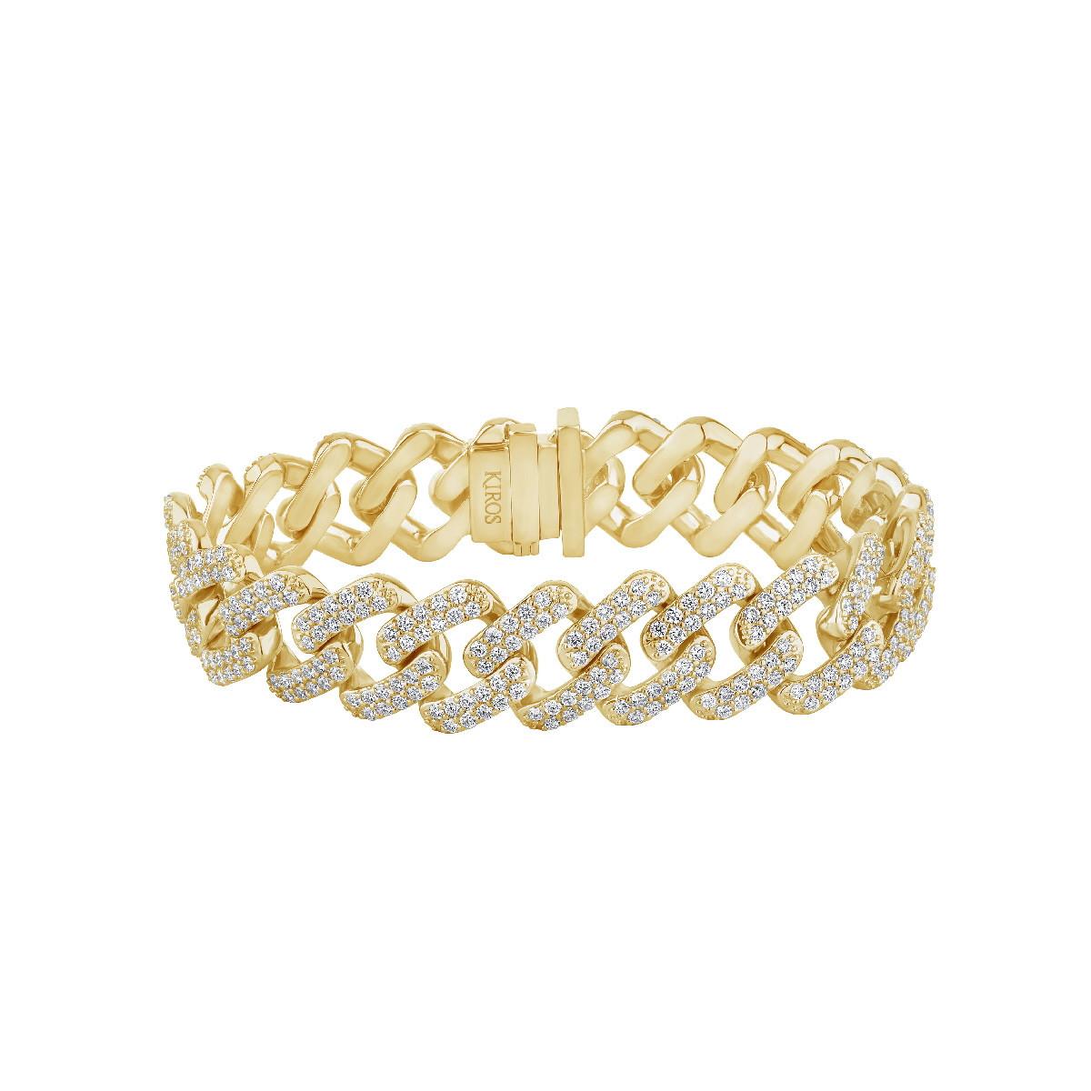 Brilliant Cut Diamonds  & 18K Rose Gold Olympic Bracelet For Sale