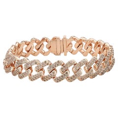 Diamants  & Bracelet olympique en or rose 18K