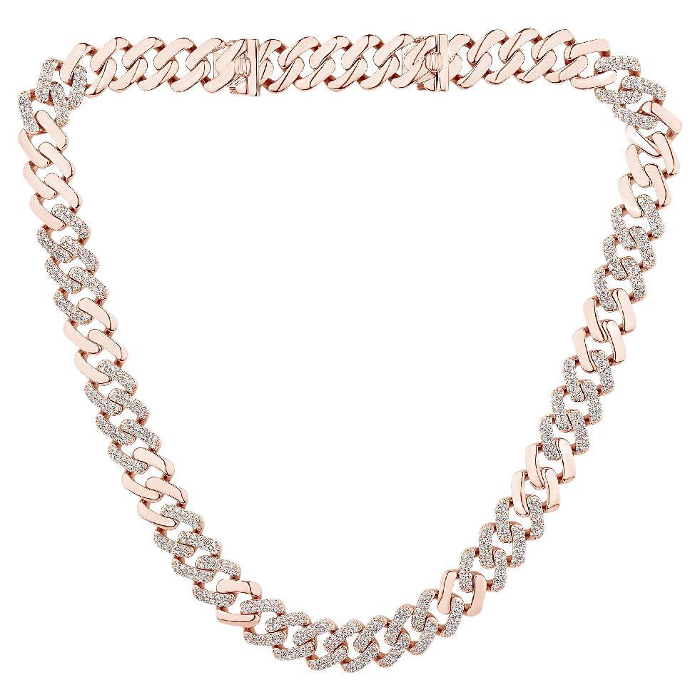 Diamonds  & 18K Rose Gold  Olympic Necklace