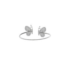 Diamonds  & 18K  White Gold Butterfly Bracelet