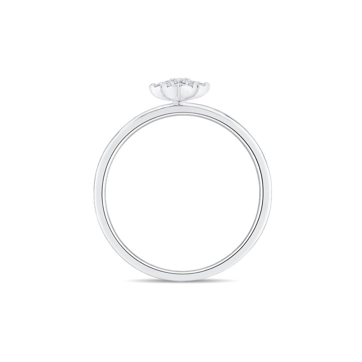 Brilliant Cut Diamonds  & 18K  White Gold Destinée Ring For Sale