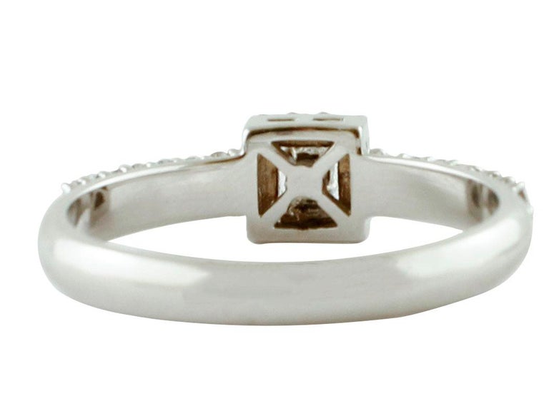Modern Diamonds, 18 Karat White Gold Engagement Ring For Sale