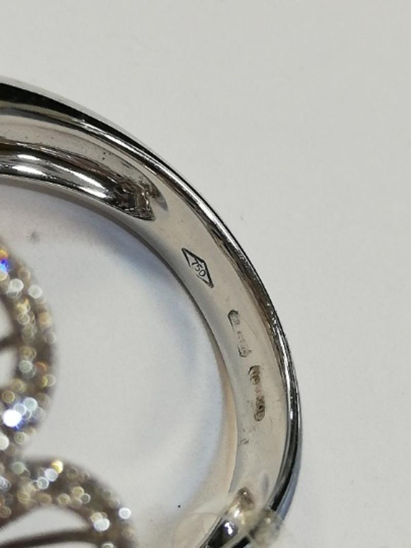 Diamonds, 18 Karat White Gold Fashion Dome Ring For Sale 1