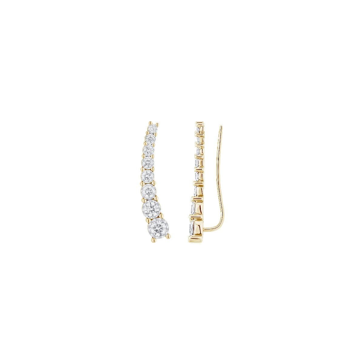 Taglio brillante Diamanti  Orecchini Whiting in oro bianco 18K in vendita