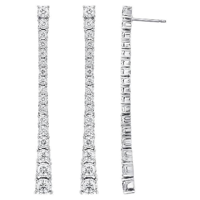 Diamanten  & 18K Weißgold Glimmer-Ohrringe