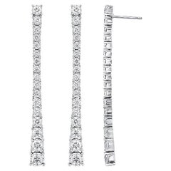 Diamantes  & Pendientes Glimmer de oro blanco de 18 quilates