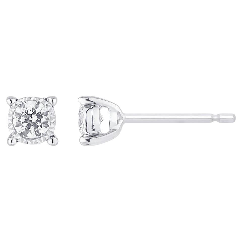 Diamonds  & 18K White Gold Glimmer Earrings