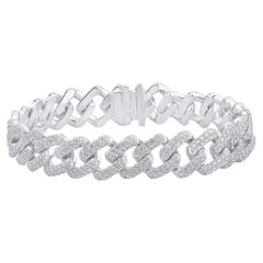 Diamantes  & Pulsera olímpica de oro blanco de 18 quilates