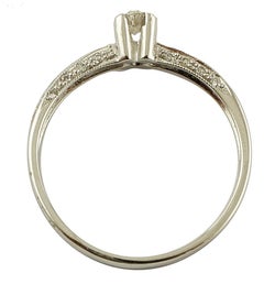 Solitärring mit Diamanten, 18 Karat Weißgold