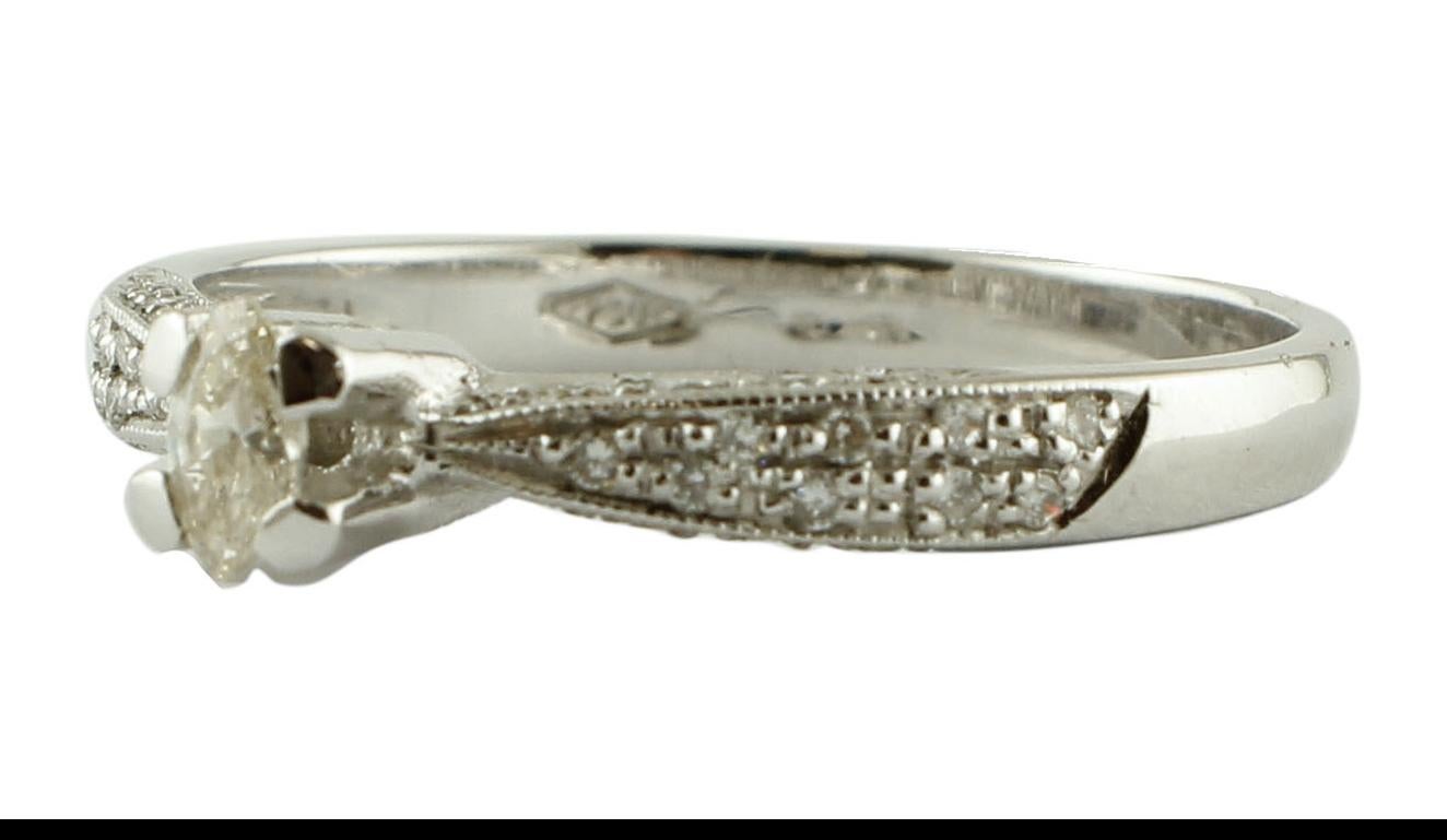 Diamantes, Anillo solitario de oro blanco de 18 quilates en Bueno estado para la venta en Marcianise, Marcianise (CE)
