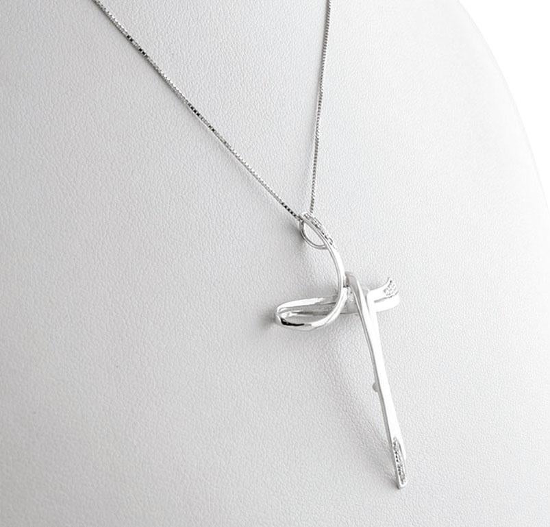 hockey stick cross necklace