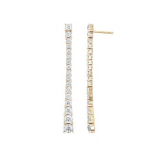 Diamonds  & 18K Yellow Gold Glimmer Earrings