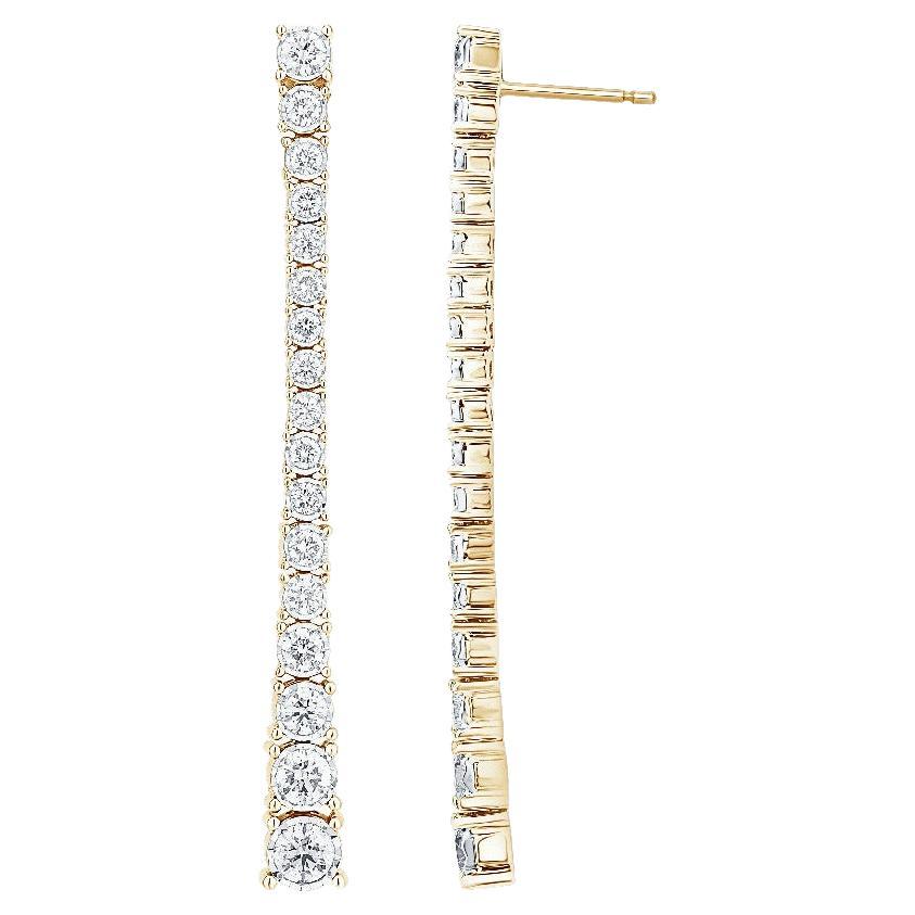 Diamanten  & 18 Karat Gelbgold Glimmer-Ohrringe