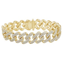 Diamantes  & Pulsera olímpica de oro amarillo de 18 quilates