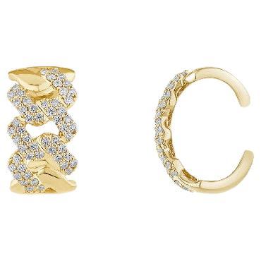 Diamonds  & 18K Yellow Gold Serenata  Earcuffs