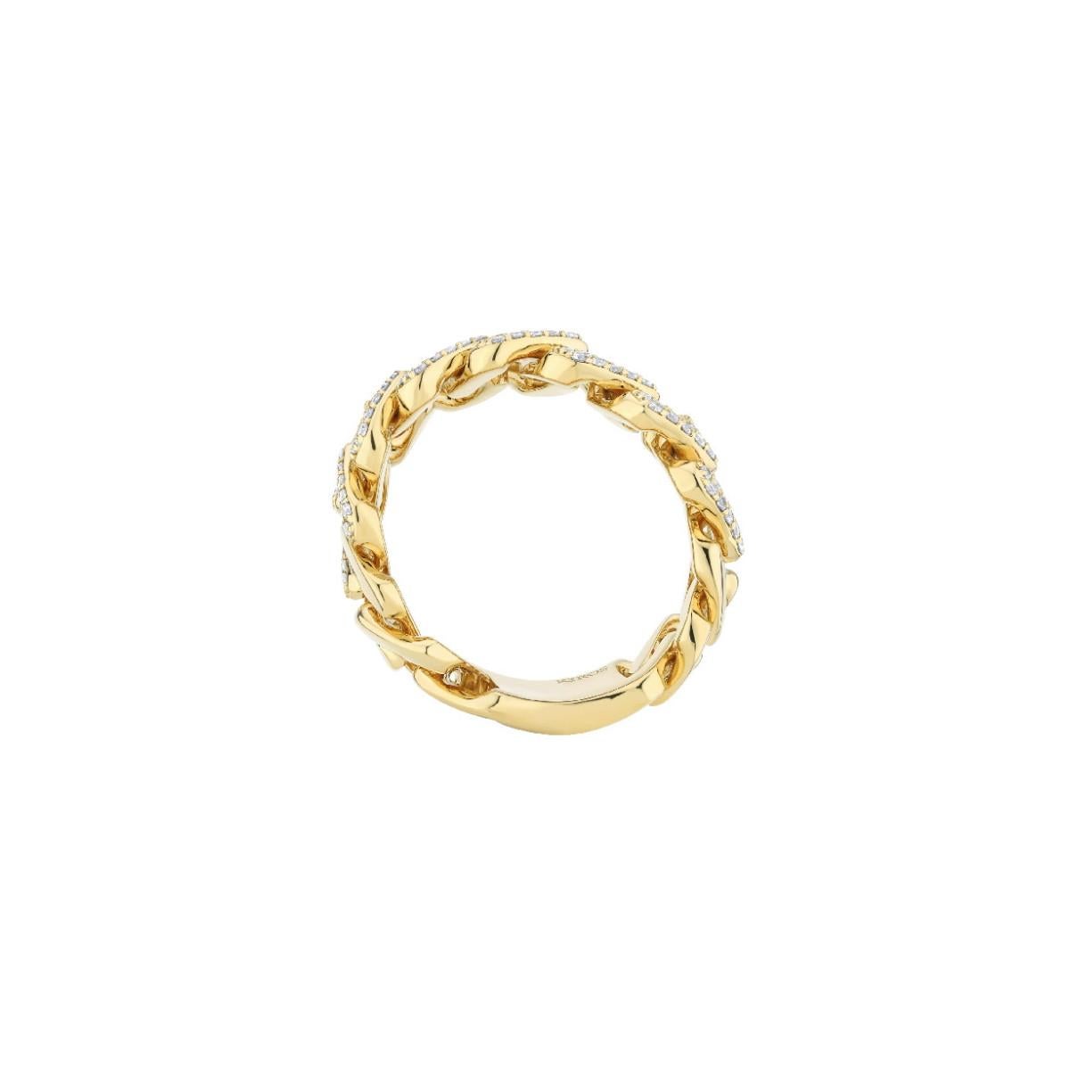 Diamonds  & 18K Yellow Gold Serenata Ring In New Condition For Sale In Bilbao, ES