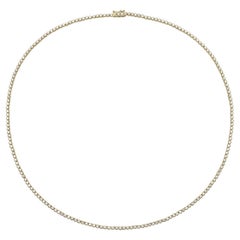 Diamonds 1.96 Carat Straight Line Diamond Tennis Necklace