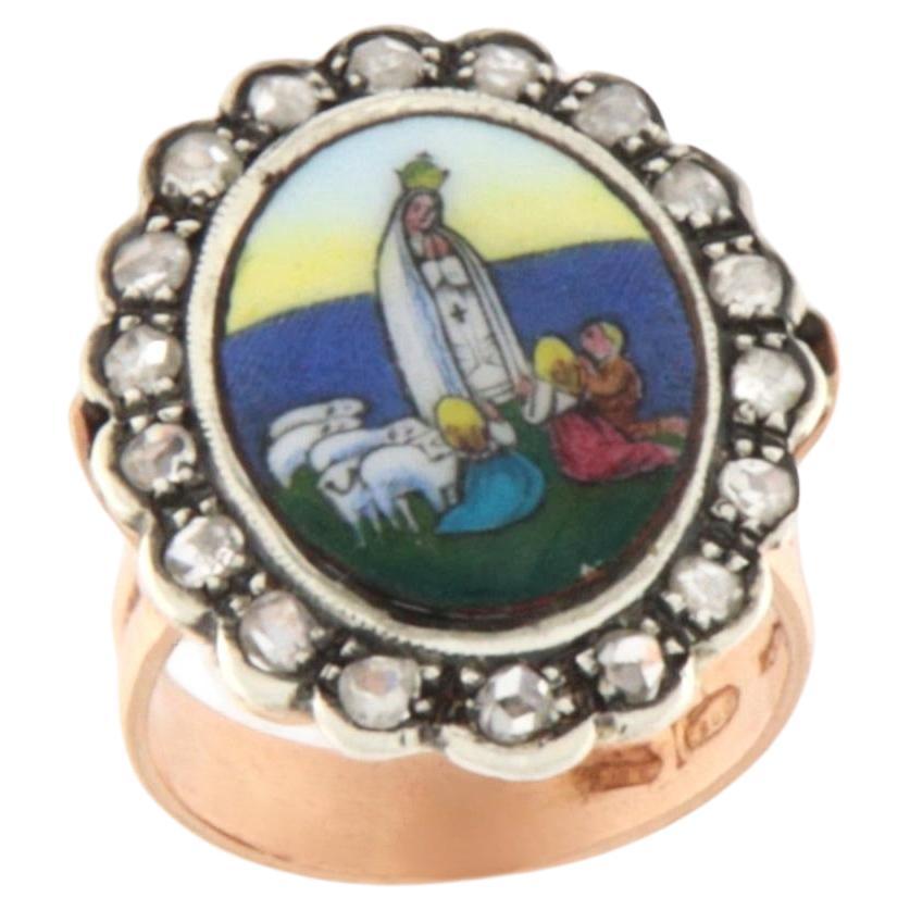 Diamonds 9 Karat Yellow Gold Cocktail Ring