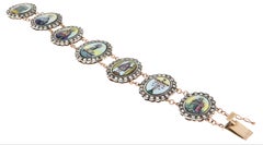 Diamonds 9 Karat Yellow Gold Cuff Bracelet