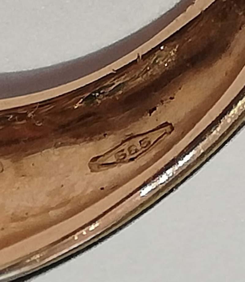 Ring aus Roségold mit Diamanten, Amethyst, gelbem und blauem Topas, Peridot, Iolith, Granat und Granat im Angebot 1