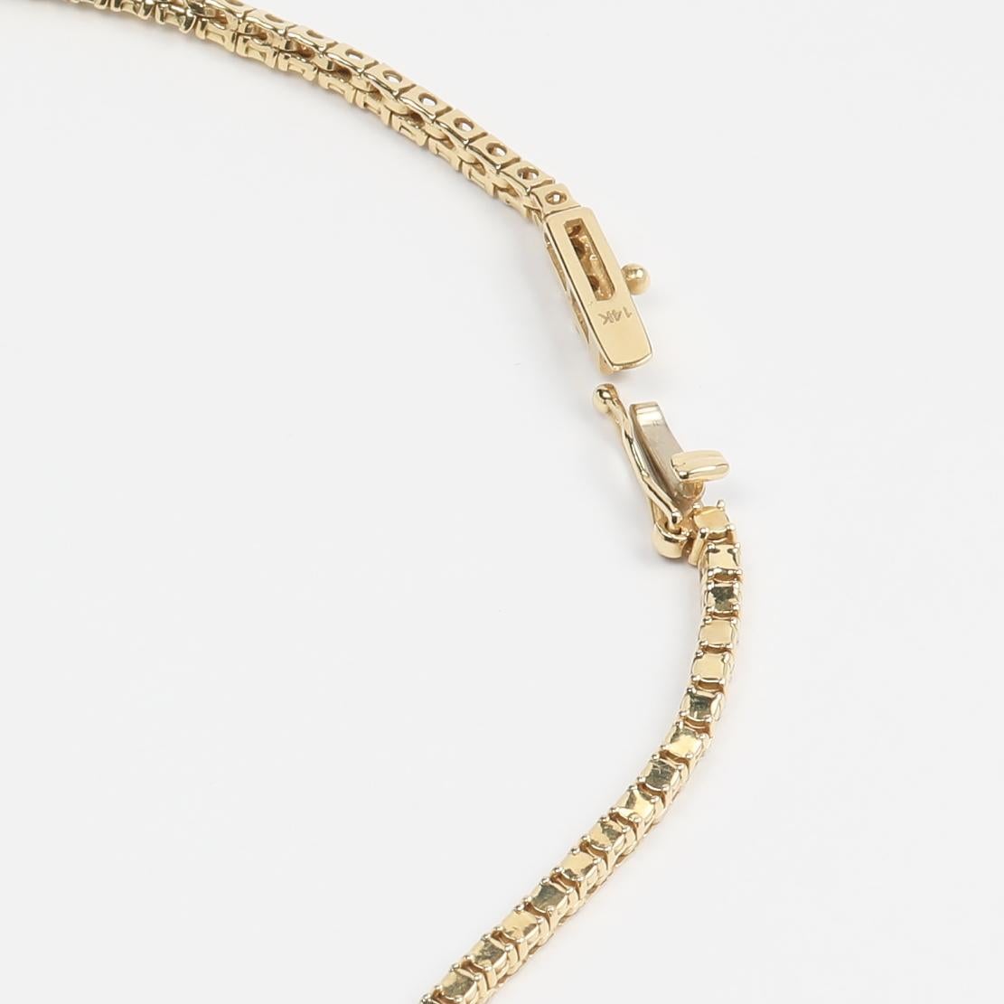 half diamond tennis necklace
