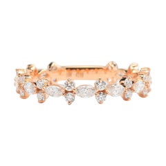 Diamonds and 18K Rose Gold Band Ring