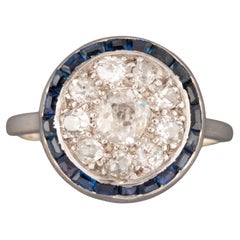 Diamonds and Sapphires French Antique Ring