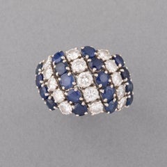 Diamonds and Sapphires French Vintage Ring