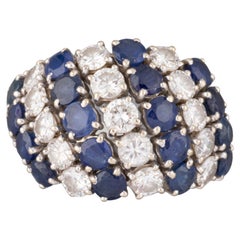 Diamonds and Sapphires French Vintage Ring
