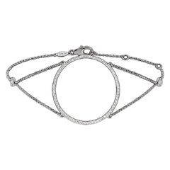 Bracelet cercle de vie en or blanc 18 carats et diamants 