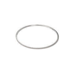 Diamonds and White Gold Bangle