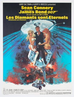 Diamonds Are Forever 1971 French Moyenne Film Poster, Robert McGinnis