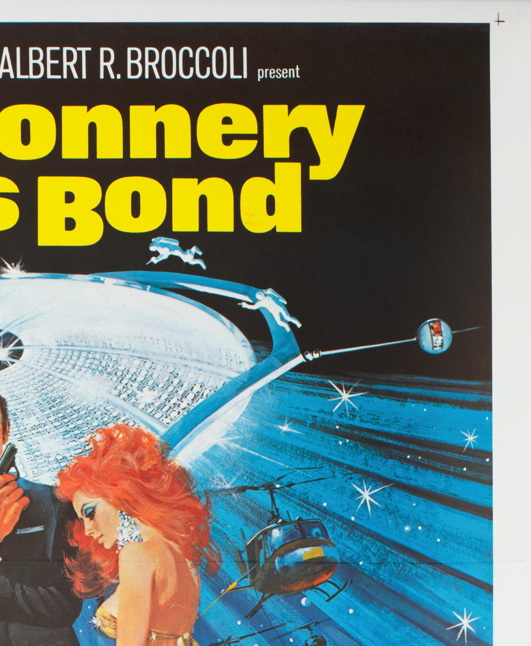 DIAMANTEN SIND EWIG  1971 US 3-Blatt-Filmplakat, Bond,  ROBERT MCGINNIS im Zustand „Hervorragend“ im Angebot in Bath, Somerset