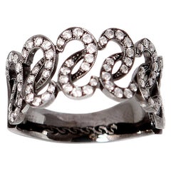 Diamonds Braces Bague en or noir 18K