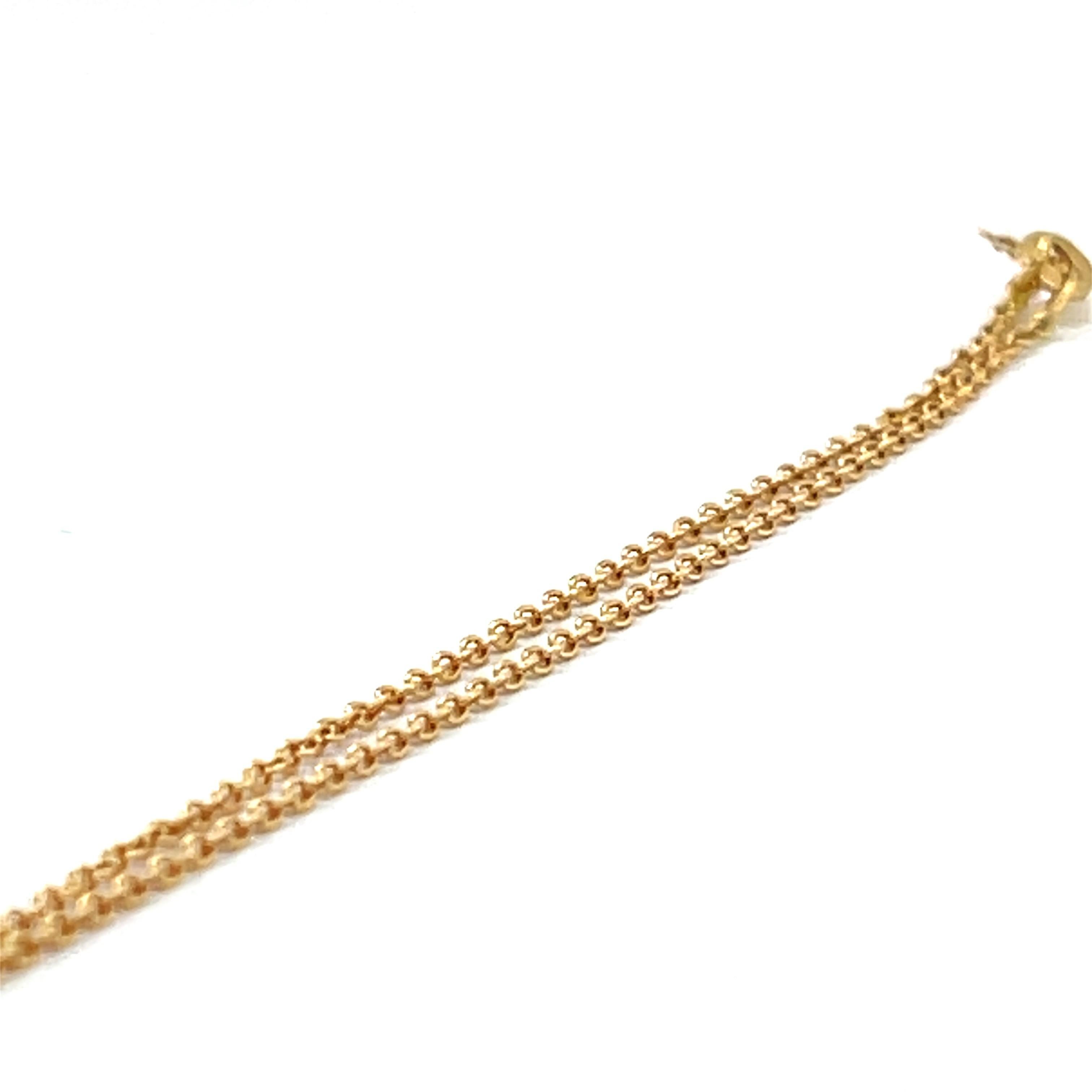 Collana con ciondolo a croce in oro giallo 18 carati con diamanti a taglio brillante In condizioni Nuovo in vendita a Vannes, FR