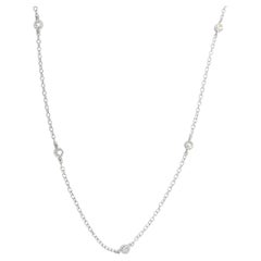 Collier de diamants en or blanc 14k Diamonds-by-the-Yard
